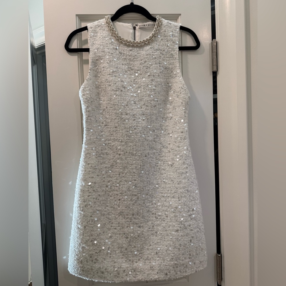 Alice and Olivia tweed sequin dress. Size 2